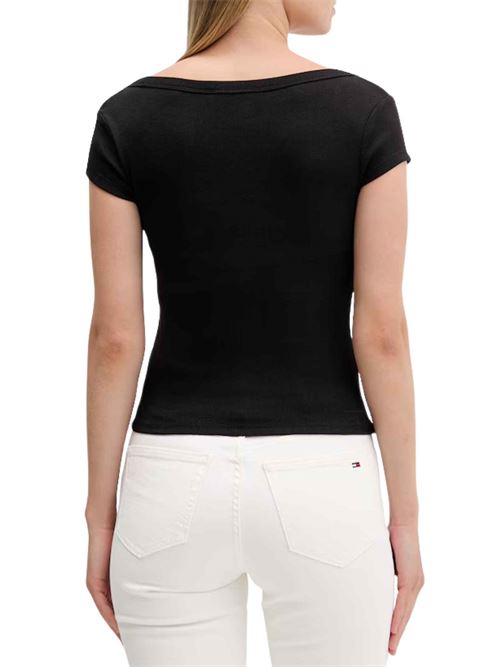 T-shirt silm fit a costine Tommy Jeans | DW0DW22793BDS